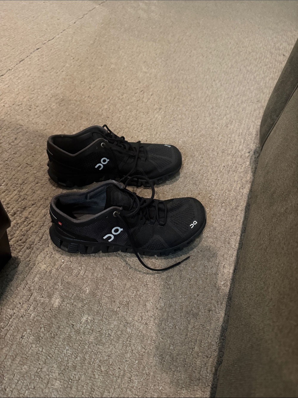 On Running Women's Cloud Sneaker - Black with White Logos